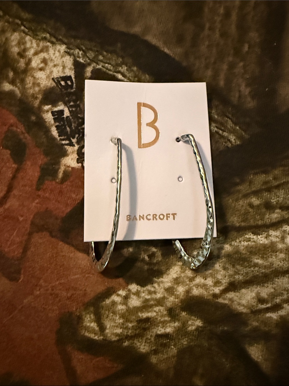 Bancroft Silver Textured Hoop Earrings